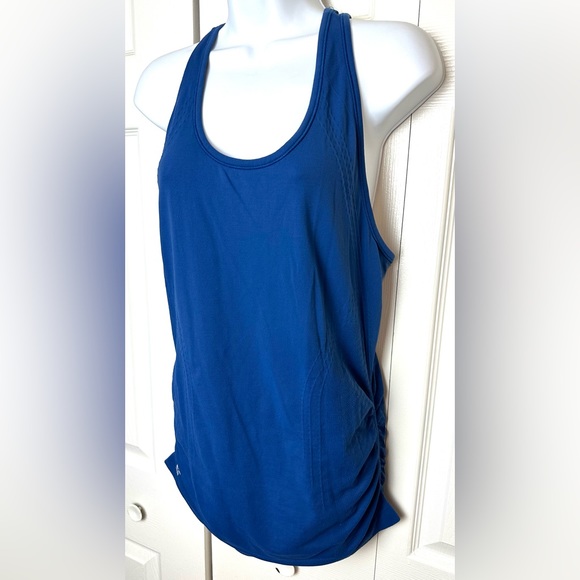ATHLETA Speedlight Seamless Racerback Tank Top Running Shirt Blue Workout Yoga - Picture 3 of 10